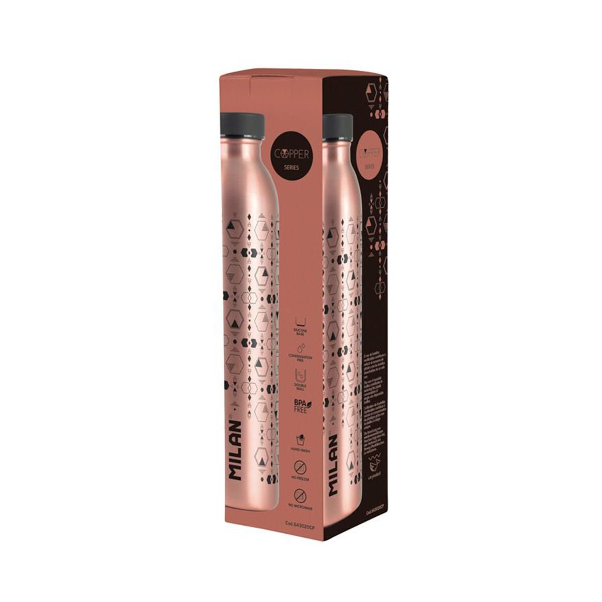 Бутылка Milan Copper  черный. 591 мл. купить,NaN