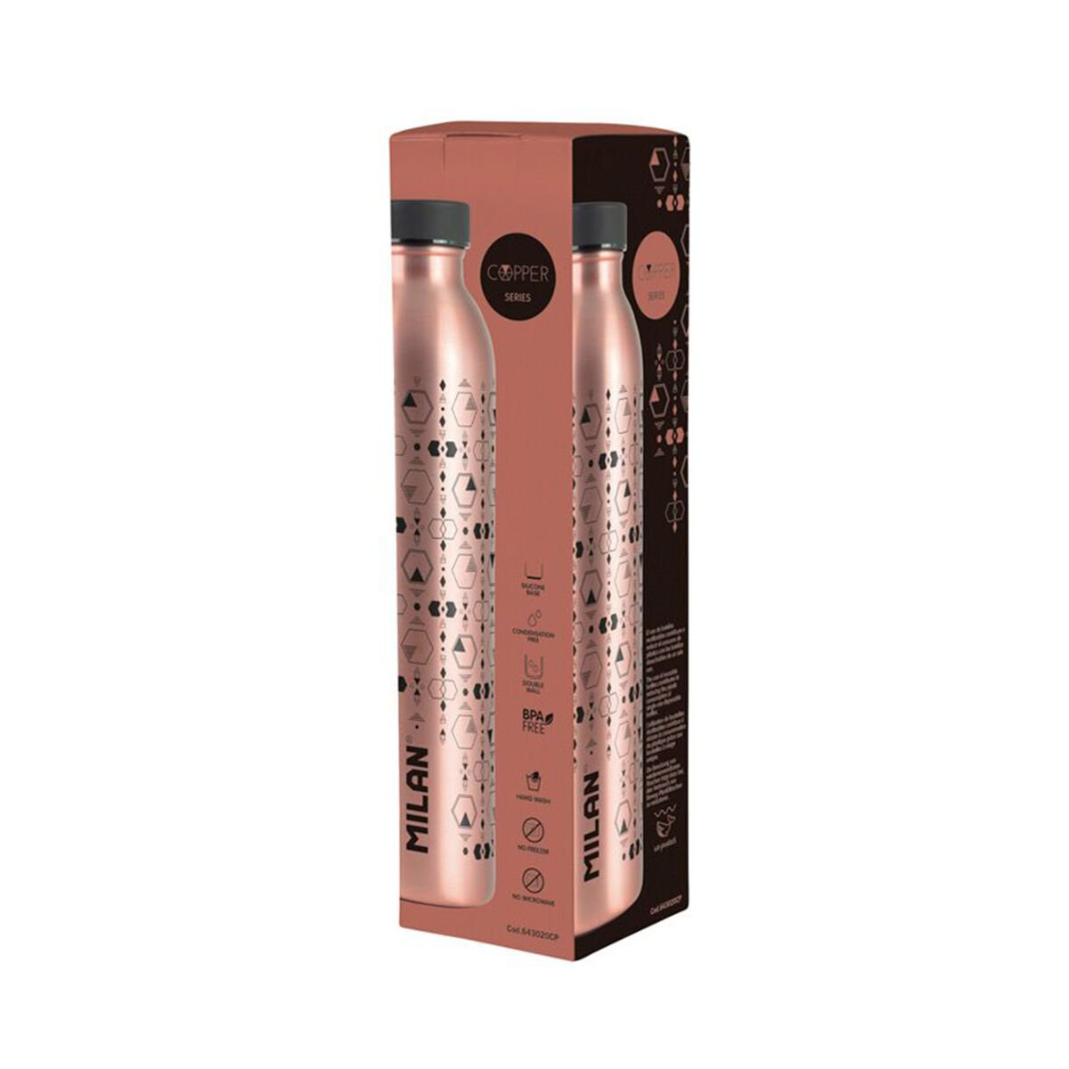 Бутылка Milan Copper  черный. 591 мл. купить,NaN