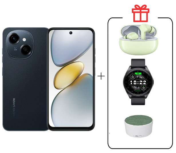 Смартфон Tecno Spark Go 1 4/128Gb Startrail Black+подарок купить,NaN