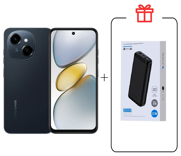 Смартфон Tecno Spark Go 1 4/128Gb Startrail Black+подарок купить,NaN