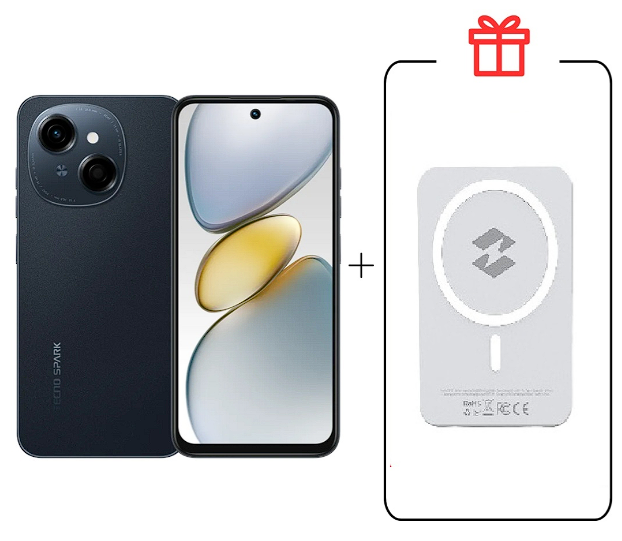 Смартфон Tecno Spark Go 1 4/128Gb Startrail Black+подарок купить,NaN