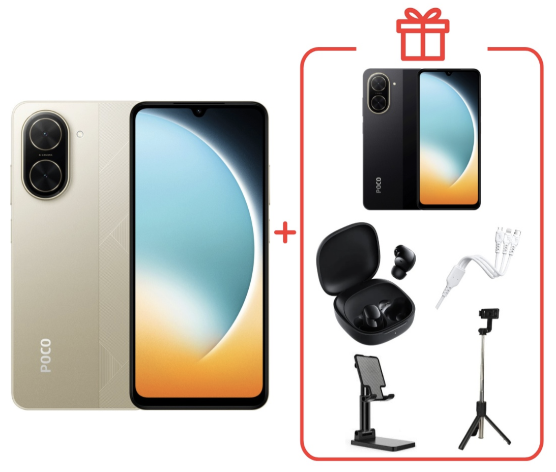 Смартфон Xiaomi Poco C71 4/128Gb Desert Gold + подарок купить,NaN