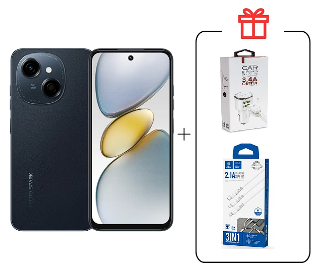 Смартфон Tecno Spark Go 1 4/128Gb Startrail Black+подарок купить,NaN