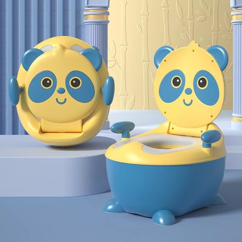 Горшок Панда розовый, желтый, синий