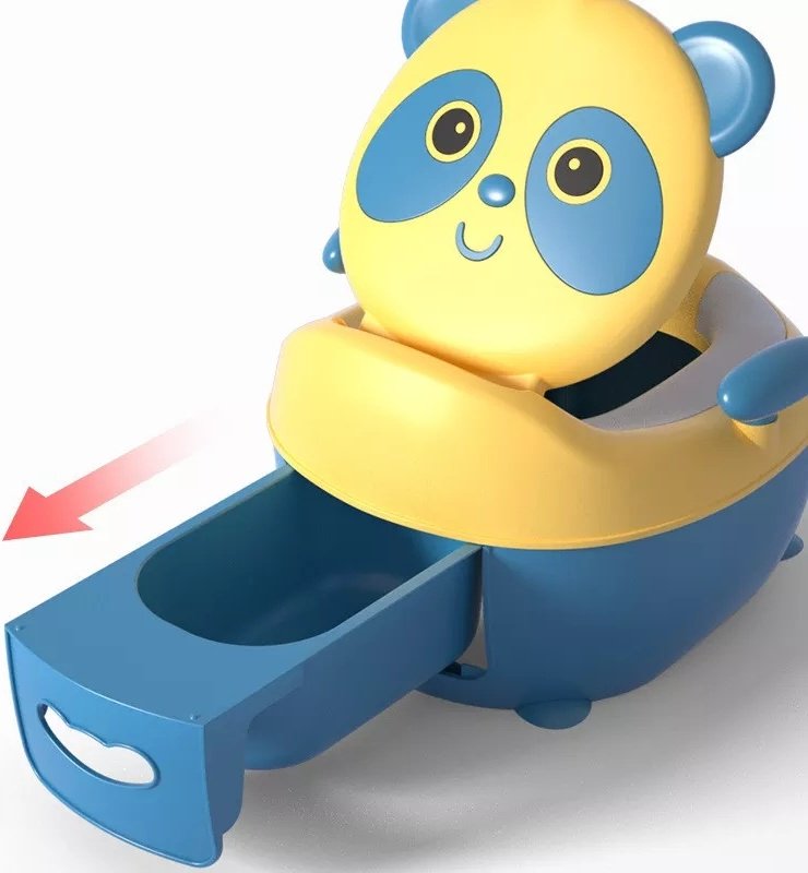 Горшок Панда розовый, желтый, синий