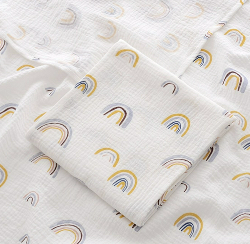 Пеленка текстильная Muslin swaddle Радуга PL-000103, 1 шт, 100x100 см, мультиколор