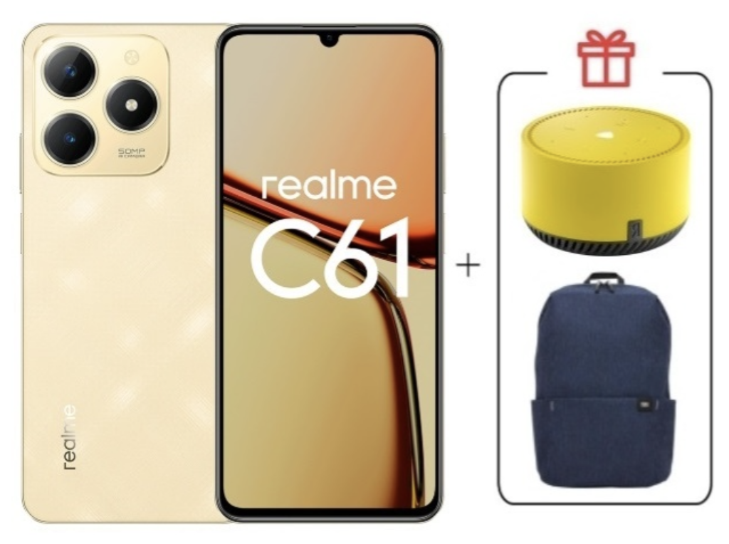 Смартфон Realme C61 8/256Gb Sparkle Gold + подарок купить,NaN