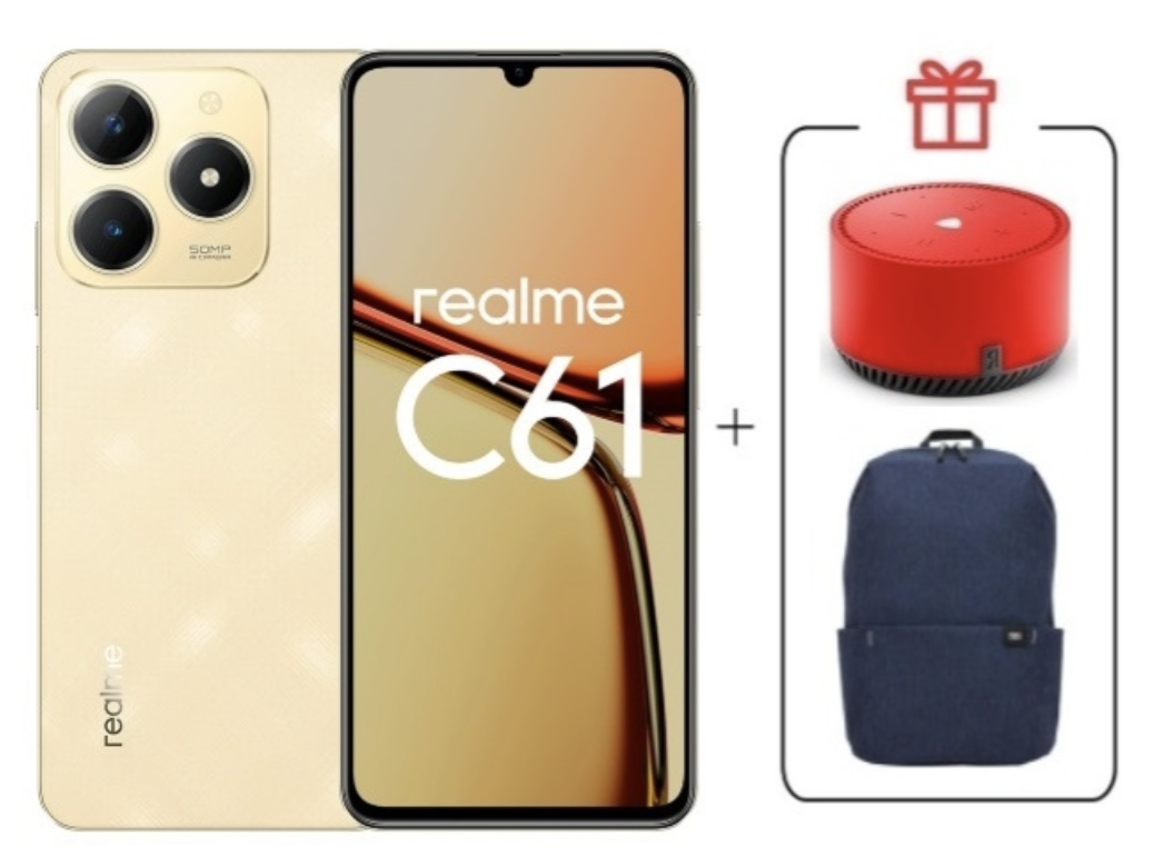 Смартфон Realme C61 8/256Gb Sparkle Gold + подарок купить,NaN