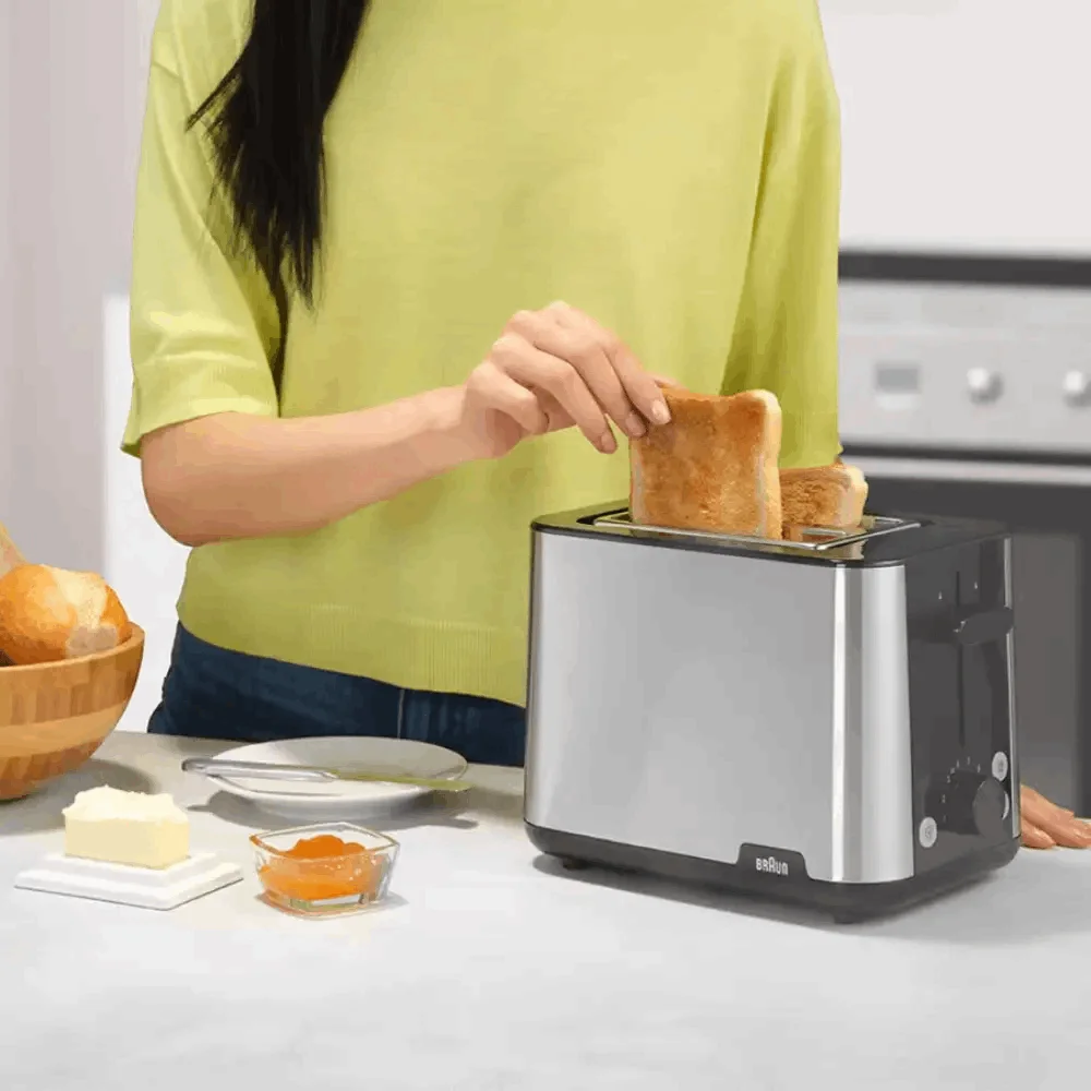 Тостер BRAUN HT 1510BK серебристый