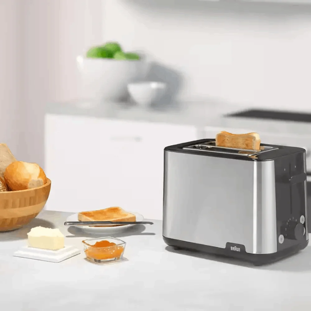 Тостер BRAUN HT 1510BK серебристый