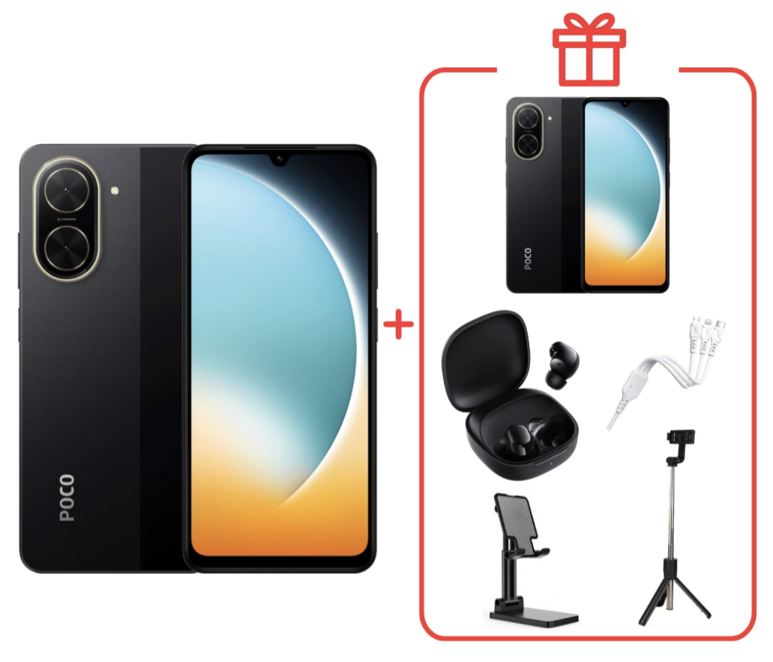Смартфон Xiaomi Poco C71 4/128Gb Power Black + подарок купить,NaN