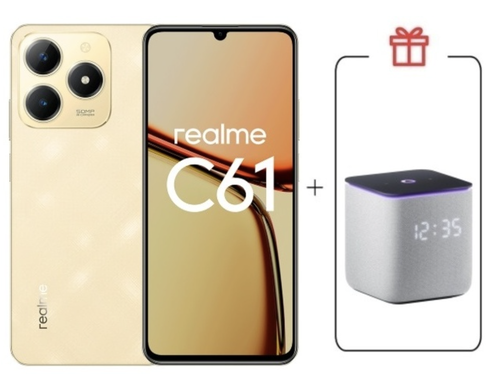 Смартфон Realme C61 6/128Gb Sparkle Gold + подарок купить,NaN