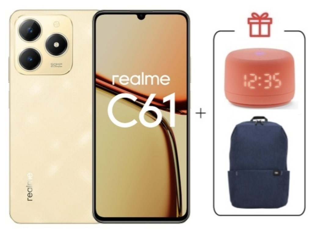 Смартфон Realme C61 8/256Gb Sparkle Gold + подарок купить,NaN