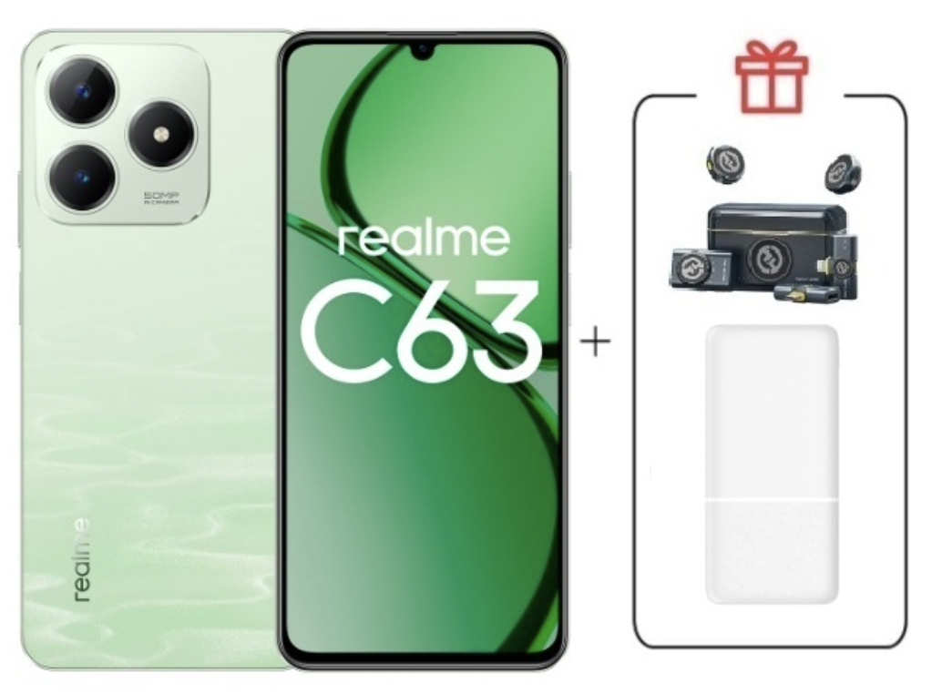 Смартфон Realme C63 8/256Gb 4G Jade Green + подарок купить,NaN
