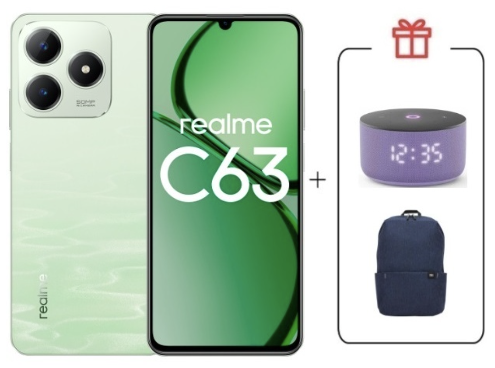 Смартфон Realme C63 8/256Gb 4G Jade Green + подарок купить,NaN