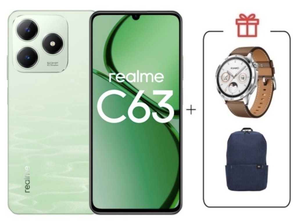 Смартфон Realme C63 8/256Gb 4G Jade Green + подарок купить,NaN