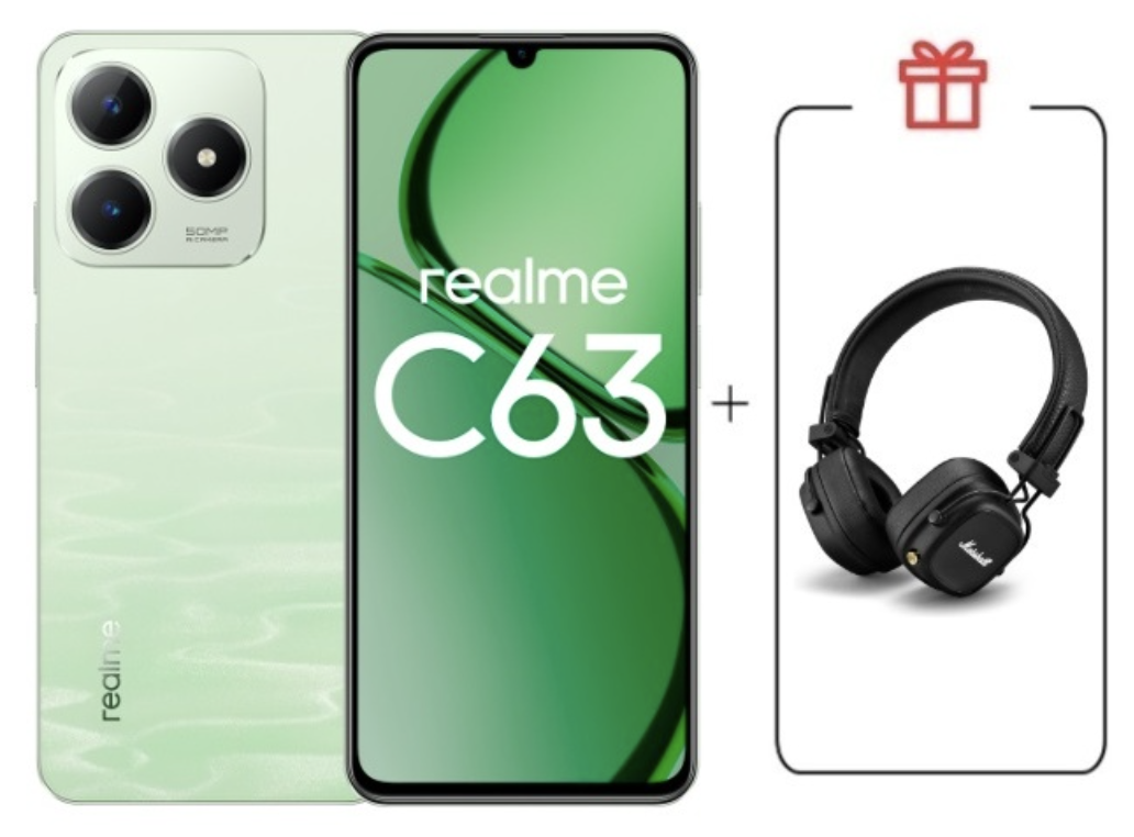 Смартфон Realme C63 8/256Gb 4G Jade Green + подарок купить,NaN