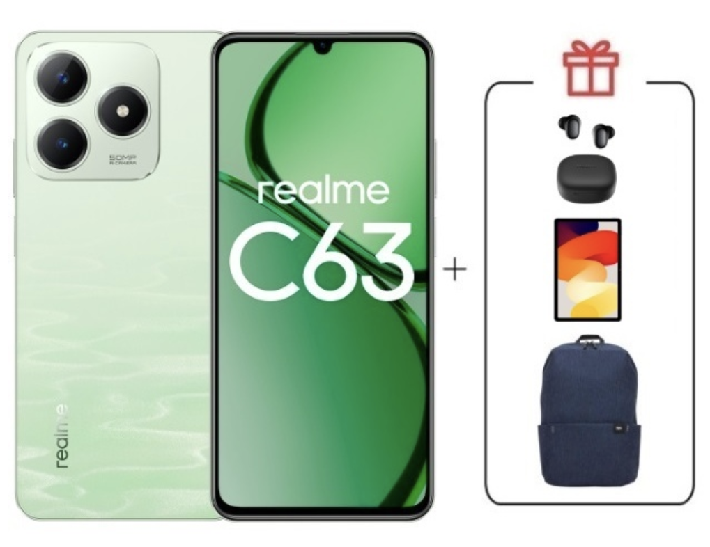 Смартфон Realme C63 8/256Gb 4G Jade Green + подарок купить,NaN