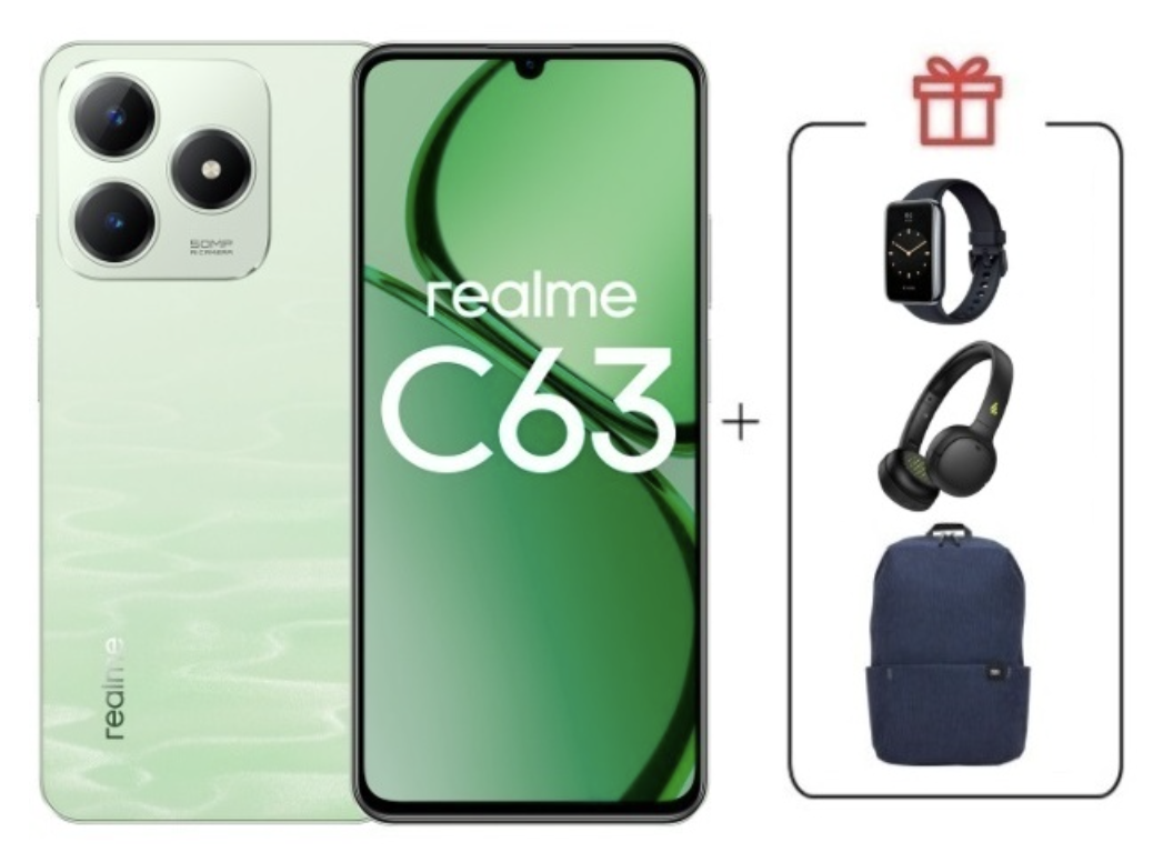 Смартфон Realme C63 8/256Gb 4G Jade Green + подарок купить,NaN