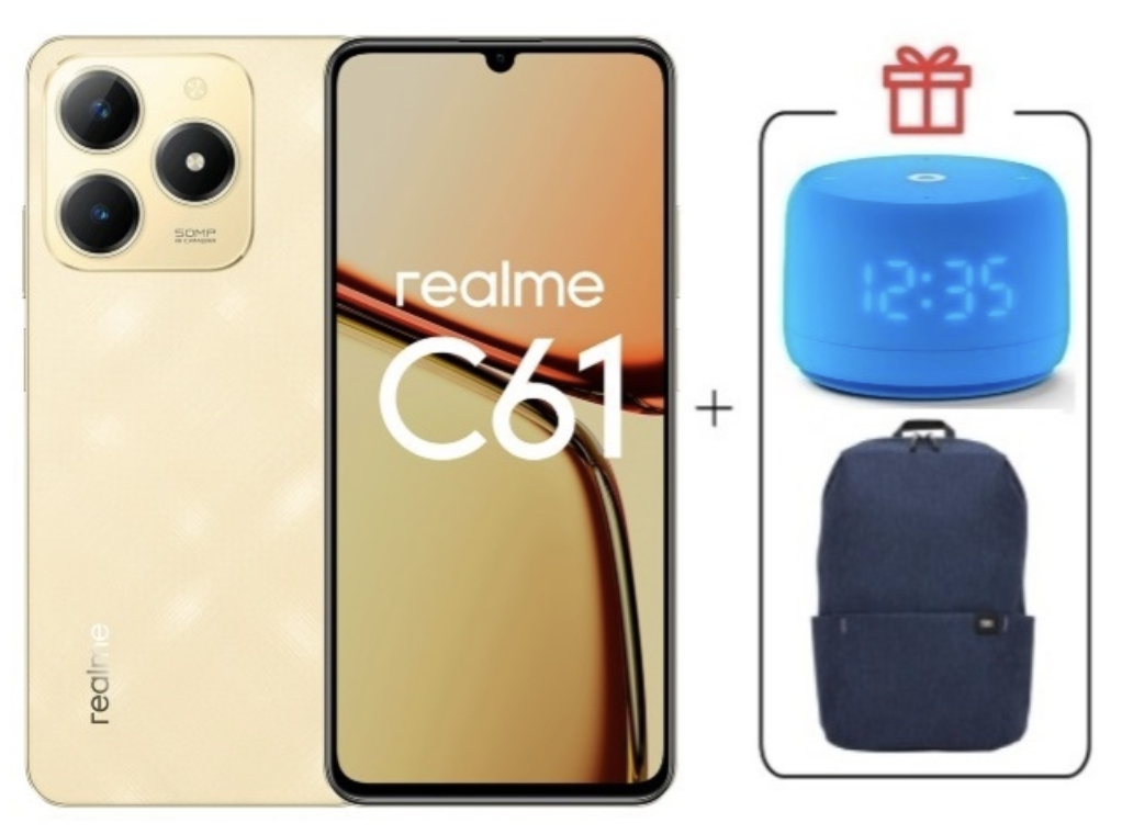 Смартфон Realme C61 8/256Gb Sparkle Gold + подарок купить,NaN