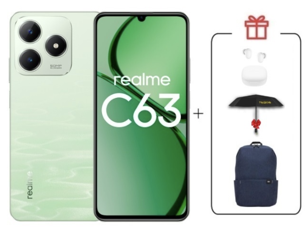 Смартфон Realme C63 8/256Gb 4G Jade Green + подарок купить,NaN