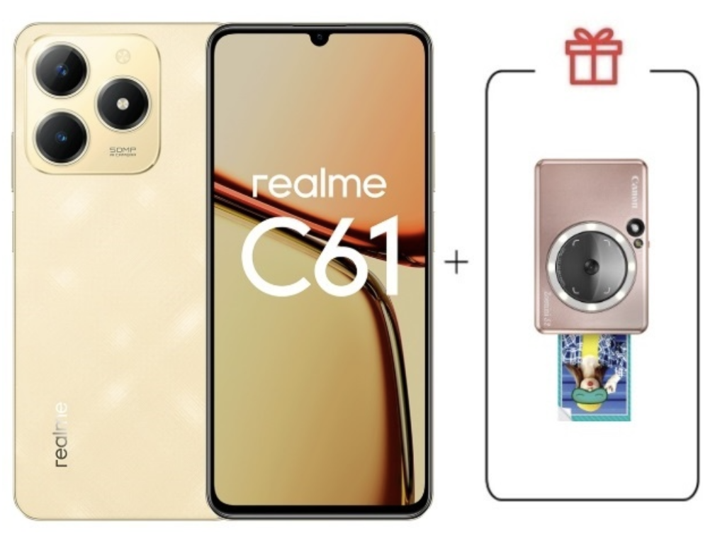 Смартфон Realme C61 8/256Gb Sparkle Gold + подарок купить,NaN