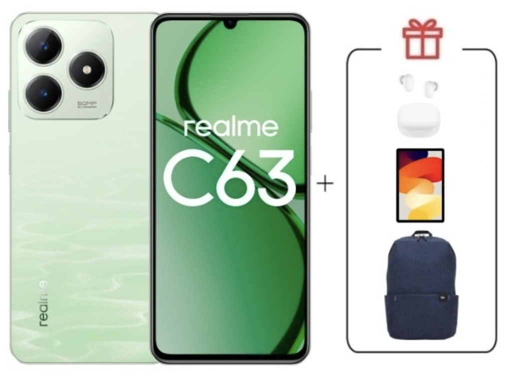 Смартфон Realme C63 8/256Gb 4G Jade Green + подарок купить,NaN