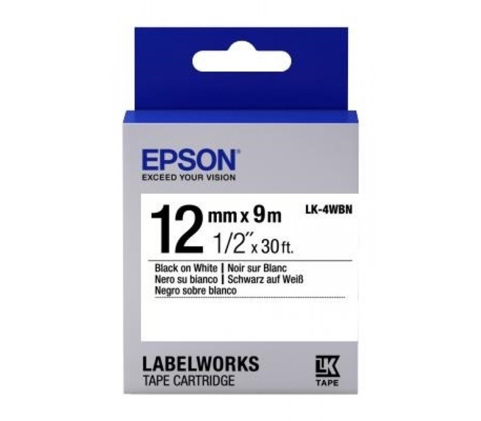 Картридж ленточный Epson LK4WBN C53S654021 черный купить,NaN