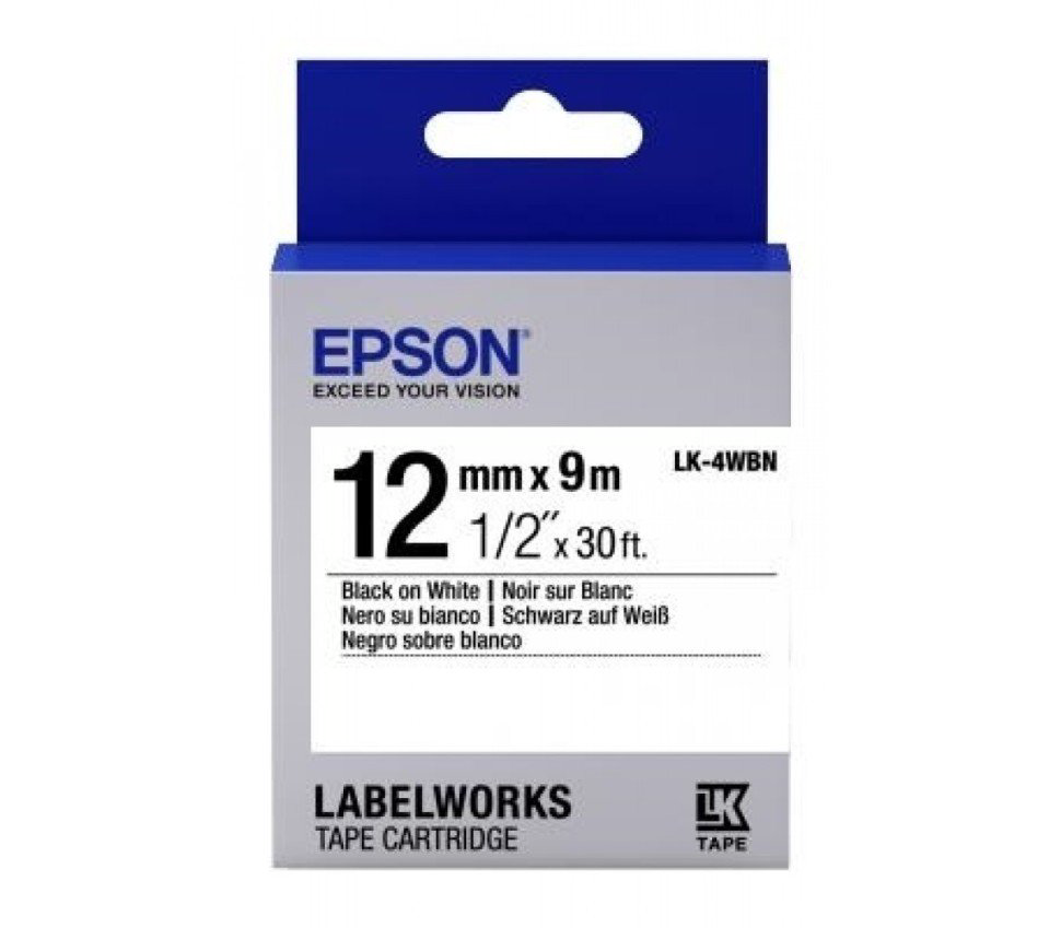 Картридж ленточный Epson LK4WBN C53S654021 черный купить,NaN