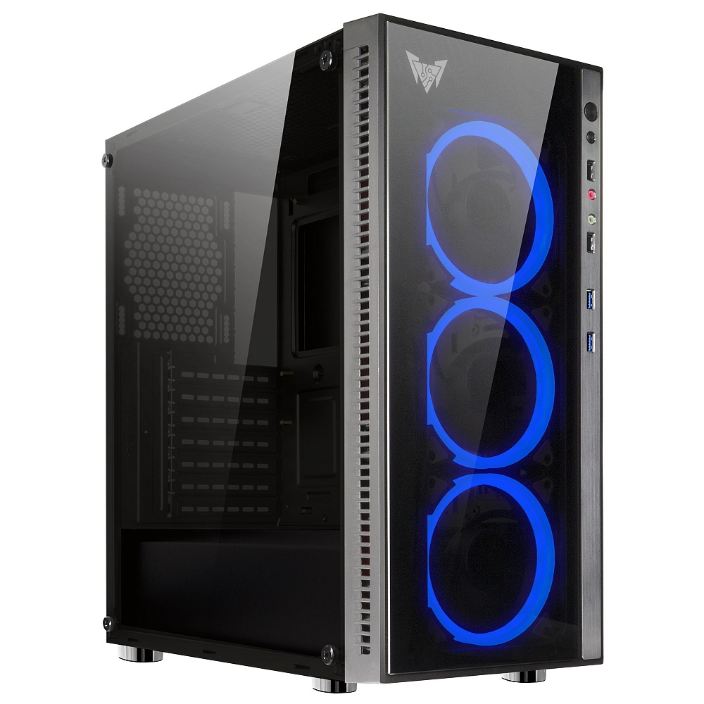 Компьютерный корпус Crown CMC-GS10 Blue черный