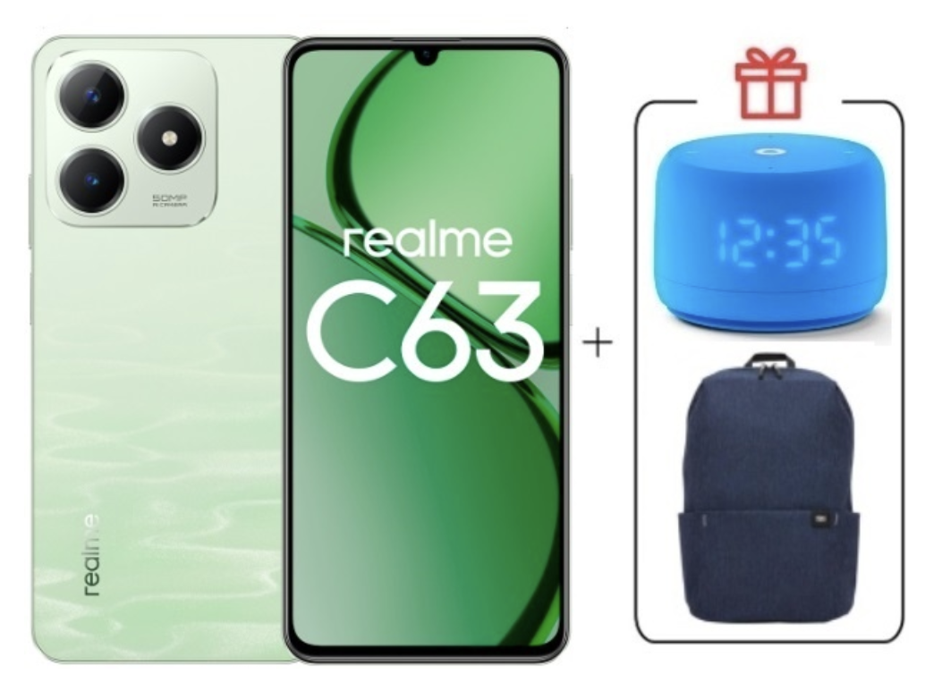 Смартфон Realme C63 8/256Gb 4G Jade Green + подарок купить,NaN