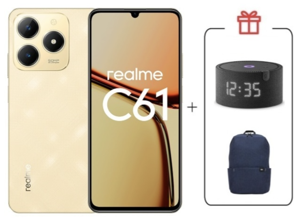 Смартфон Realme C61 8/256Gb Sparkle Gold + подарок купить,NaN