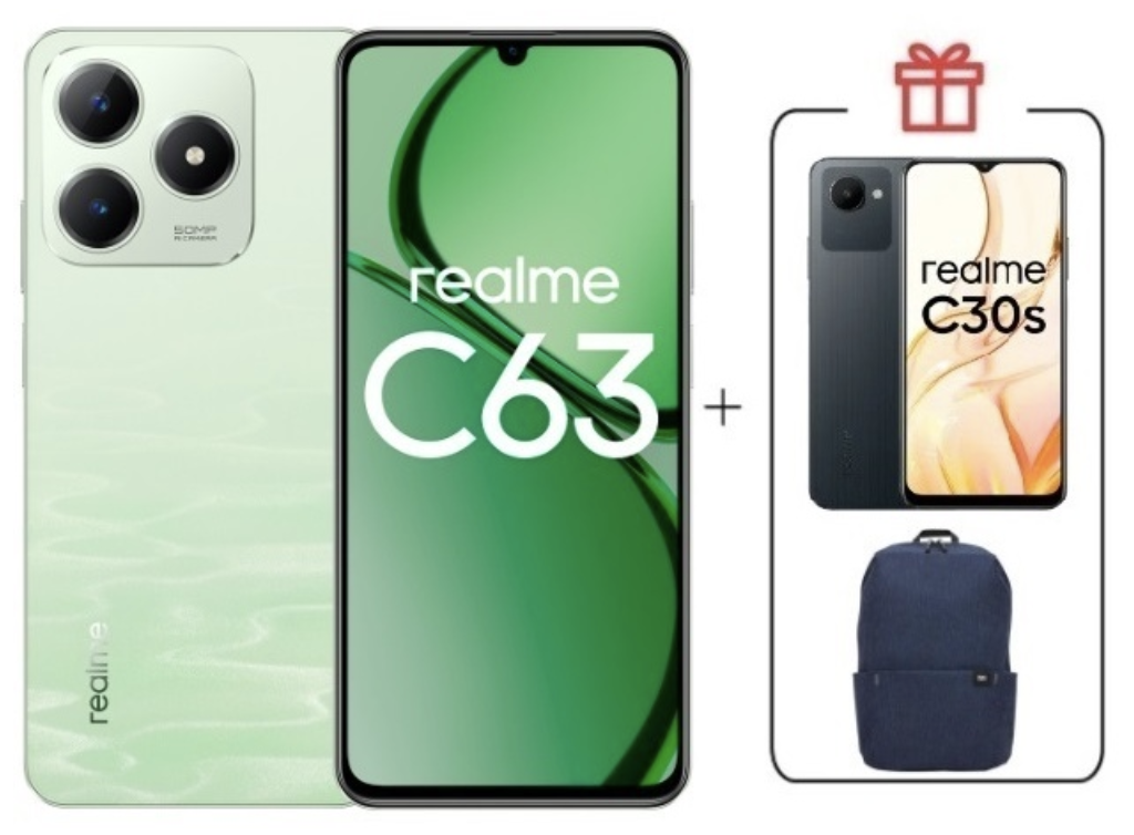 Смартфон Realme C63 8/256Gb 4G Jade Green + подарок купить,NaN
