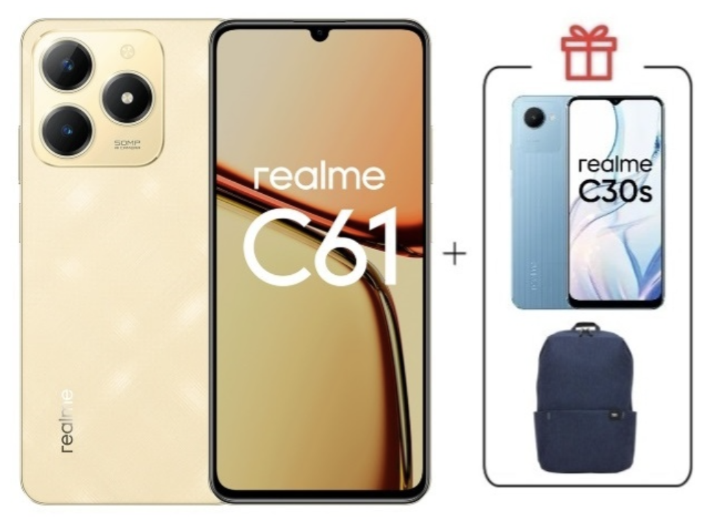 Смартфон Realme C61 8/256Gb Sparkle Gold + подарок купить,NaN
