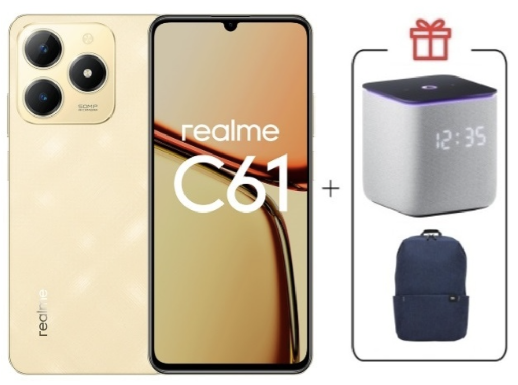 Смартфон Realme C61 8/256Gb Sparkle Gold + подарок купить,NaN