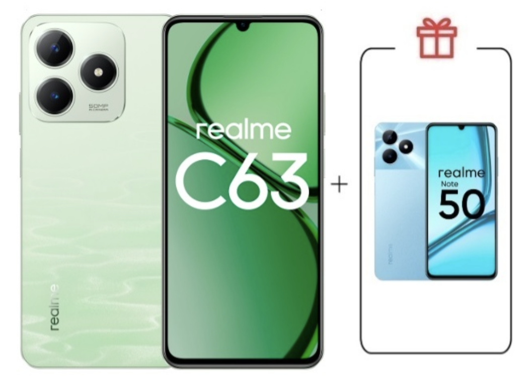 Смартфон Realme C63 8/256Gb 4G Jade Green + подарок купить,NaN