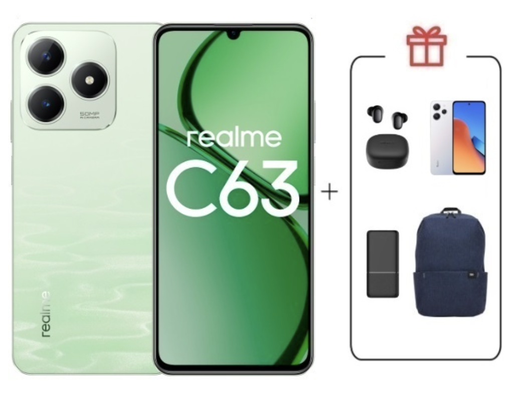 Смартфон Realme C63 8/256Gb 4G Jade Green + подарок купить,NaN
