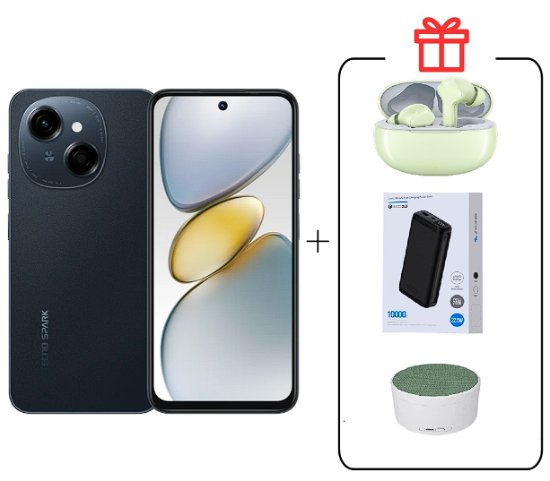 Смартфон Tecno Spark Go 1 4/128Gb Startrail Black+подарок купить,NaN