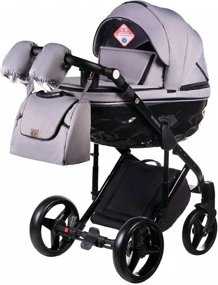 Коляска 2в1 Adamex Chantal Standart C202 Grey/Black купить,NaN