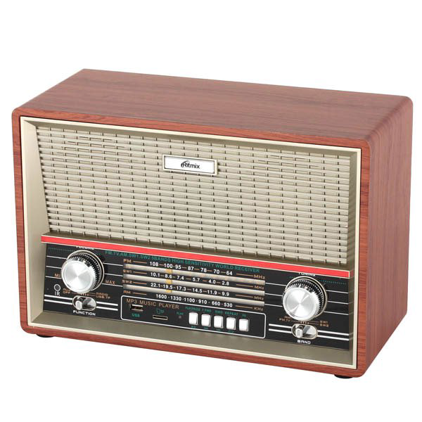 Радиоприемник Ritmix RPR-102 коричневый купить,NaN