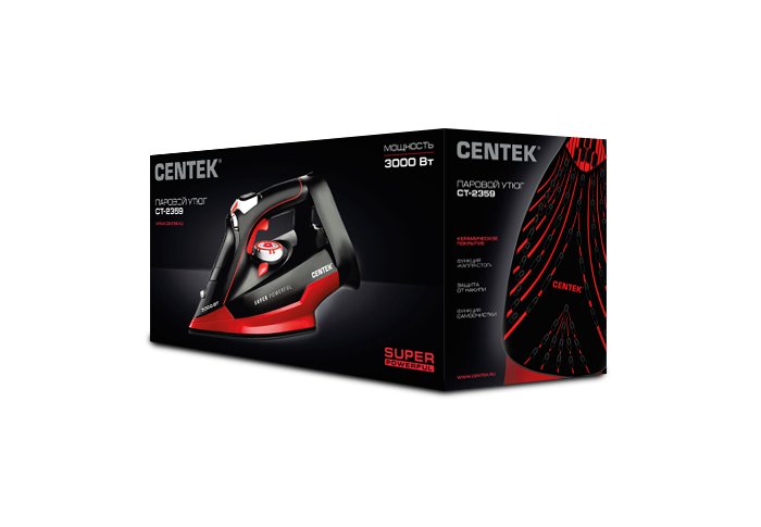 Утюг Centek CT-2359 черно-красный