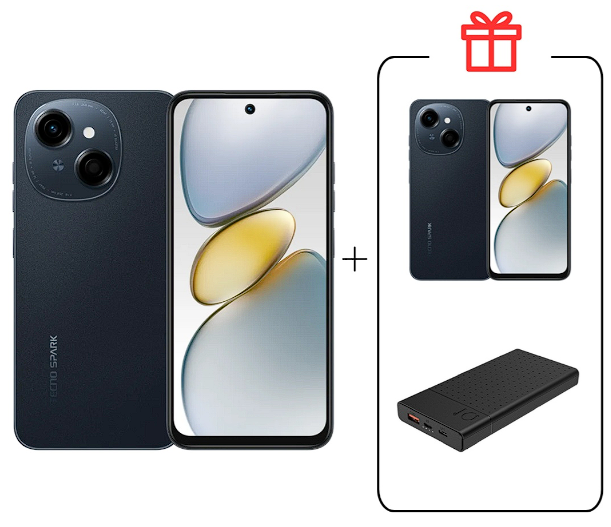 Смартфон Tecno Spark Go 1 4/128Gb Startrail Black+подарок купить,NaN