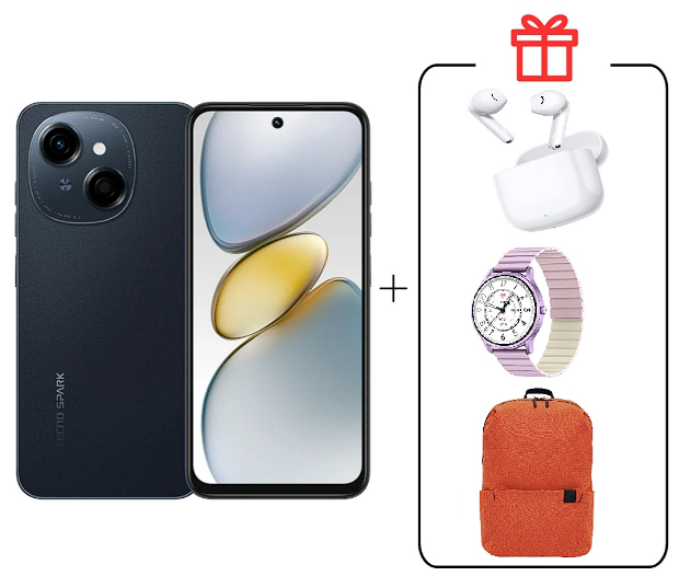 Смартфон Tecno Spark Go 1 4/64Gb Startrail Black+подарок купить,NaN