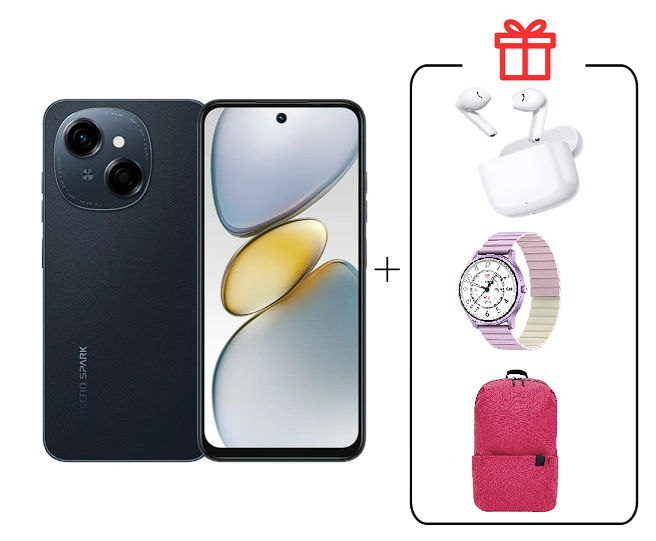 Смартфон Tecno Spark Go 1 4/128Gb Startrail Black+подарок купить,NaN