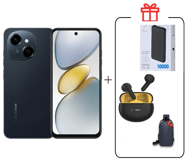 Смартфон Tecno Spark Go 1 4/64Gb Startrail Black+подарок купить,NaN