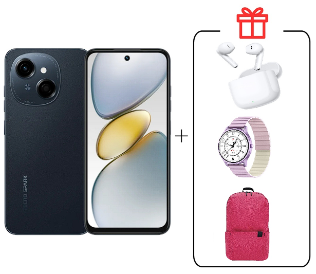 Смартфон Tecno Spark Go 1 4/64Gb Startrail Black+подарок купить,NaN