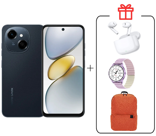 Смартфон Tecno Spark Go 1 4/128Gb Startrail Black+подарок купить,NaN