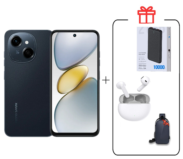 Смартфон Tecno Spark Go 1 4/64Gb Startrail Black+подарок купить,NaN