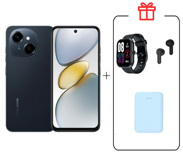 Смартфон Tecno Spark Go 1 4/128Gb Startrail Black+подарок купить,NaN