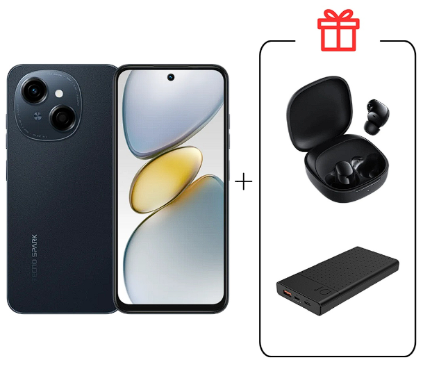 Смартфон Tecno Spark Go 1 4/128Gb Startrail Black+подарок купить,NaN